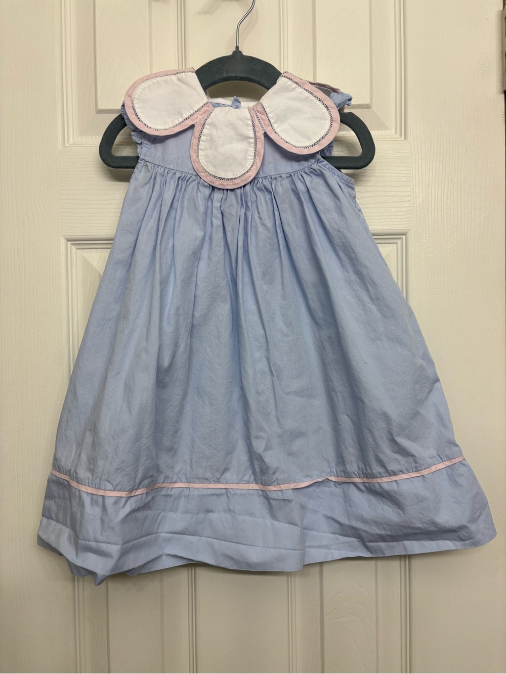 Sophie and Lucas Blue Dress with Petal Collar